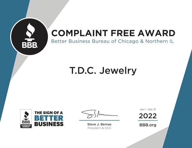 bbb complaint free tdc jewelry